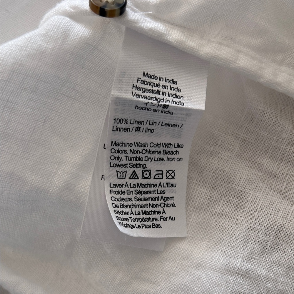 J.Crew Baird McNutt Linen White Button-Up Shirt Medium - Picture 7 of 7